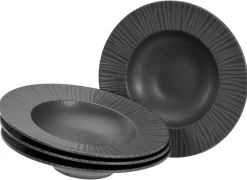 Creatable Pizza & Pasta|Geschirrset|Vesuvio - Pastateller 4-tlg - Schwarz