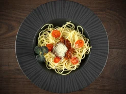 Creatable Pizza & Pasta|Geschirrset|Vesuvio - Pastateller 4-tlg - Schwarz