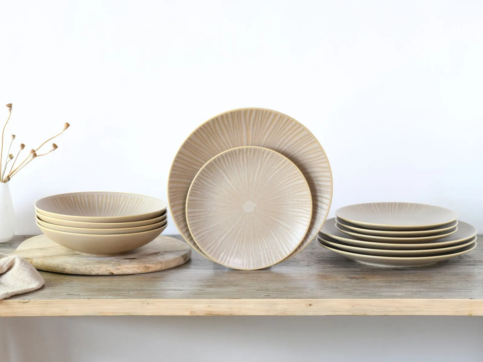 Creatable Geschirrset|Teller|Vesuvio - Tellerset 12-tlg - Schwarz