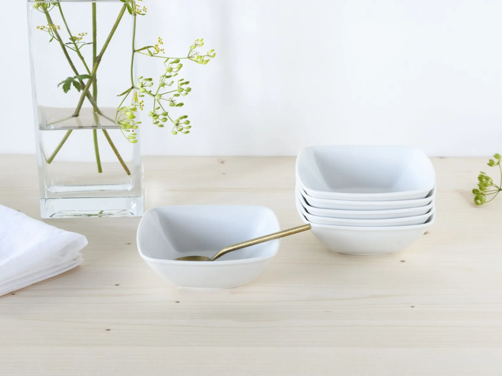 Creatable Bowls & Schüsseln|Geschirrset|Victoria - Müslischale 6-tlg - Weiss