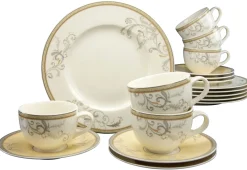 Creatable Geschirrset|Villa Medici - Kaffeeservice 18-tlg - Creme