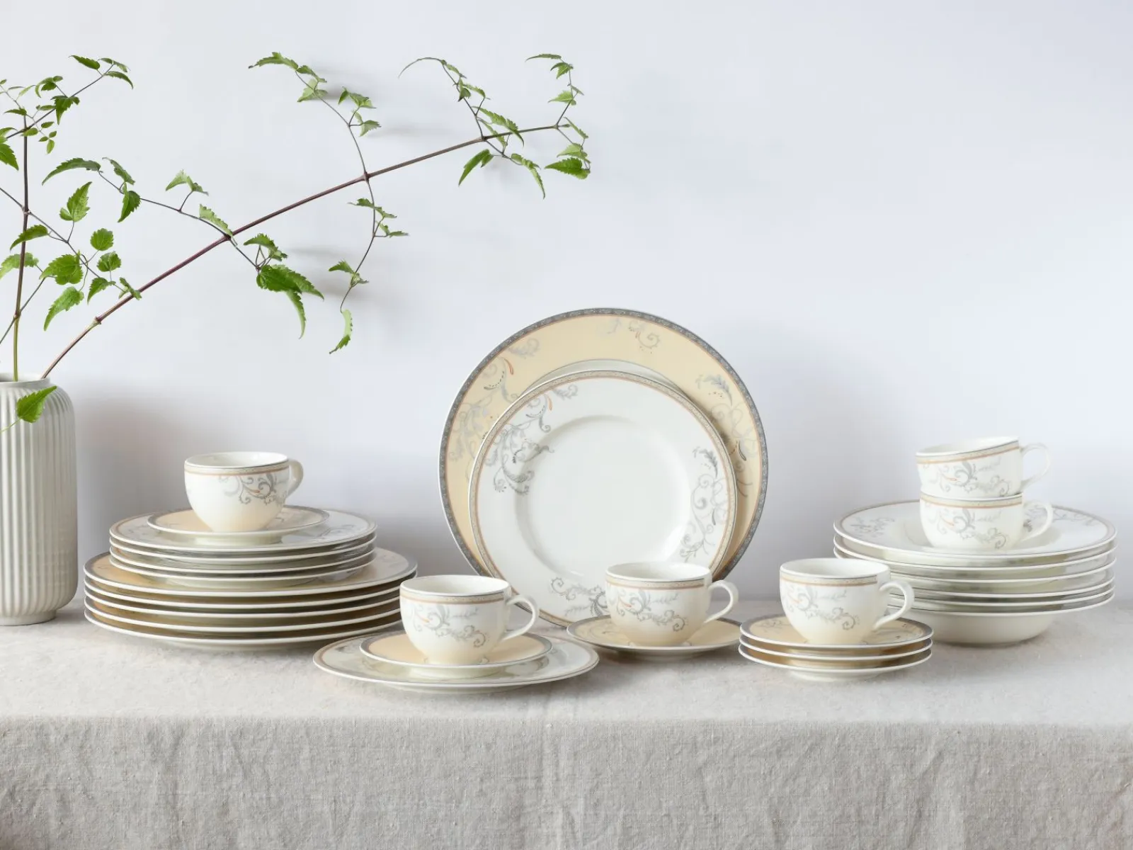 Creatable Geschirrset|Villa Medici - Kombiservice 30-tlg - Creme