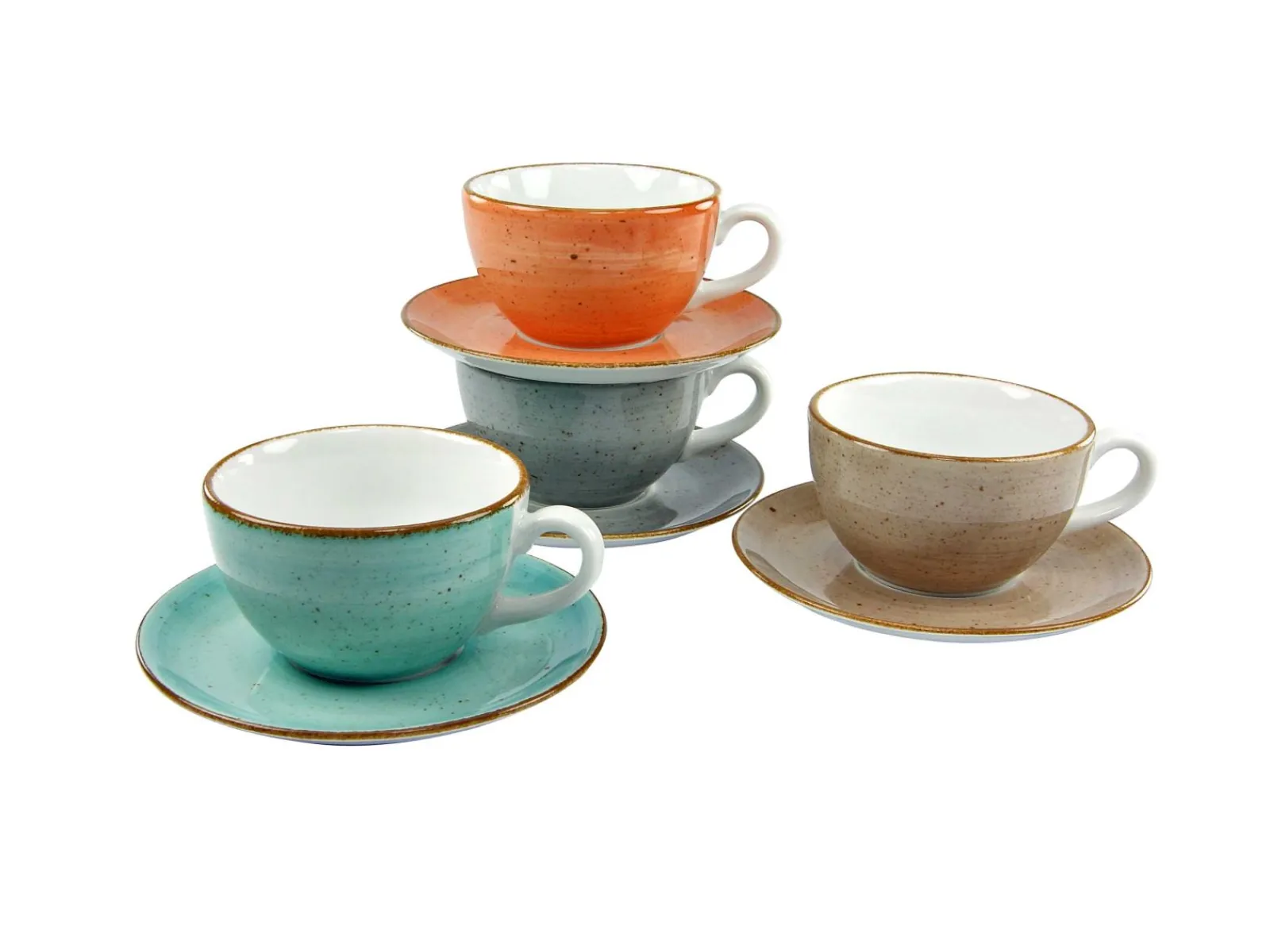 Creatable Geschirrset|Vintage Nature - Cappuccino Set 8-tlg - bunt