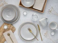 Creatable Geschirrset|Vintage Nature - Kombiservice 16-tlg - Weiss