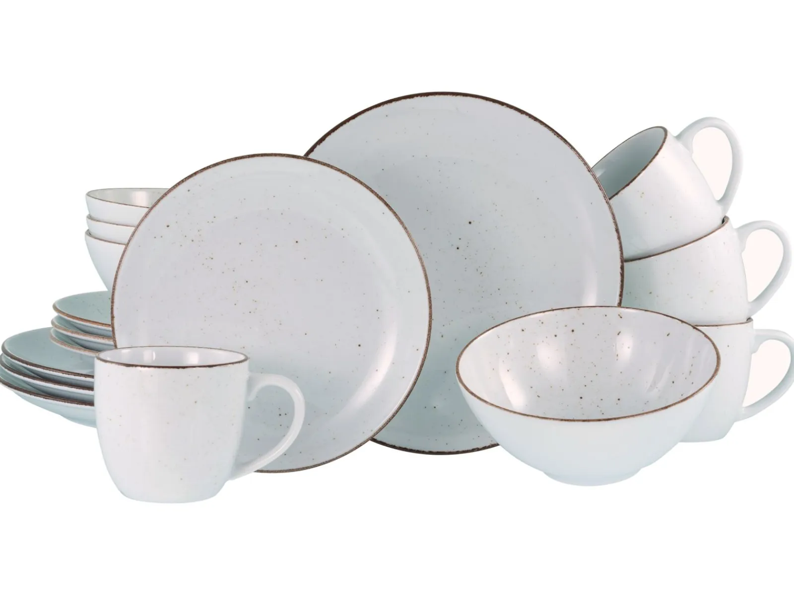 Creatable Geschirrset|Vintage Nature - Kombiservice 16-tlg - Weiss