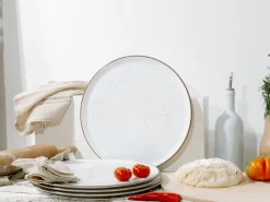 Creatable Pizza & Pasta|Geschirrset|Vintage Nature - Pizzateller 4-tlg - Weiss