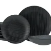 Creatable Geschirrset|Waves - Tafelservice 12-tlg - Schwarz