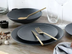 Creatable Geschirrset|Waves - Tafelservice 12-tlg - Schwarz