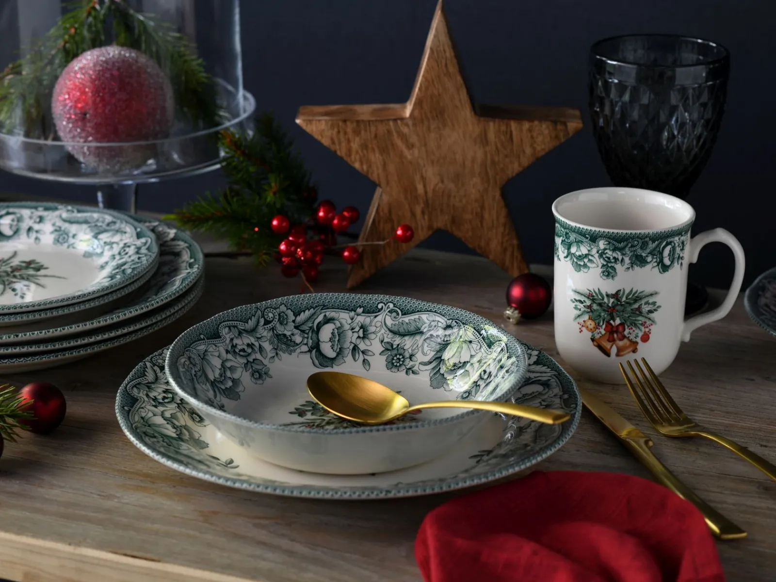 Creatable Geschirrset|Weihnachten - Kombiservice 16-tlg - Grün