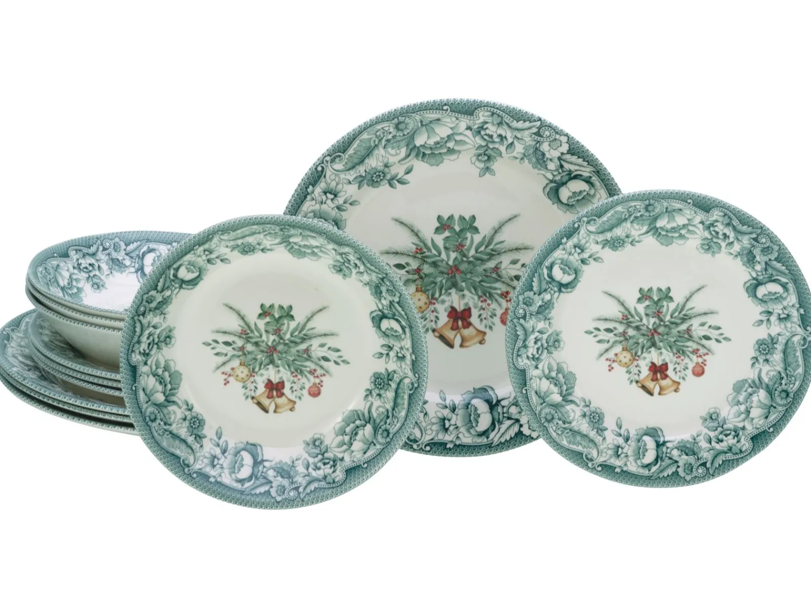 Creatable Geschirrset|Weihnachten - Tellerset 12-tlg - Grün