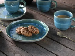 Creatable Geschirrset|Teller|Yuki - Brotteller 4-tlg - Grün-blau