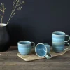Creatable Becher & Tassen|Geschirrset|Yuki - Kaffeebecher 4-tlg - Grün-blau