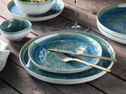Creatable Geschirrset|Teller|Yuki - Tellerset 8-tlg - Grün-blau